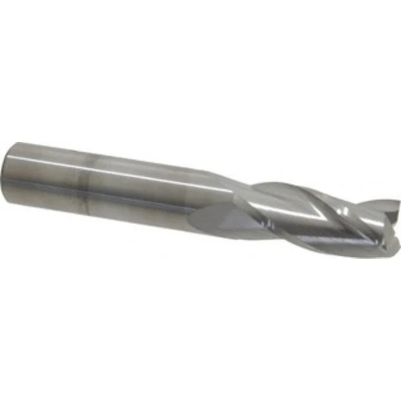 KYOCERA SGS 7/16, 1 LOC, 7/16 Shank Diam, 2-3/4 OAL, 3 Flute, Solid Carbide Square End Mill Single End, Uncoated, Spi...